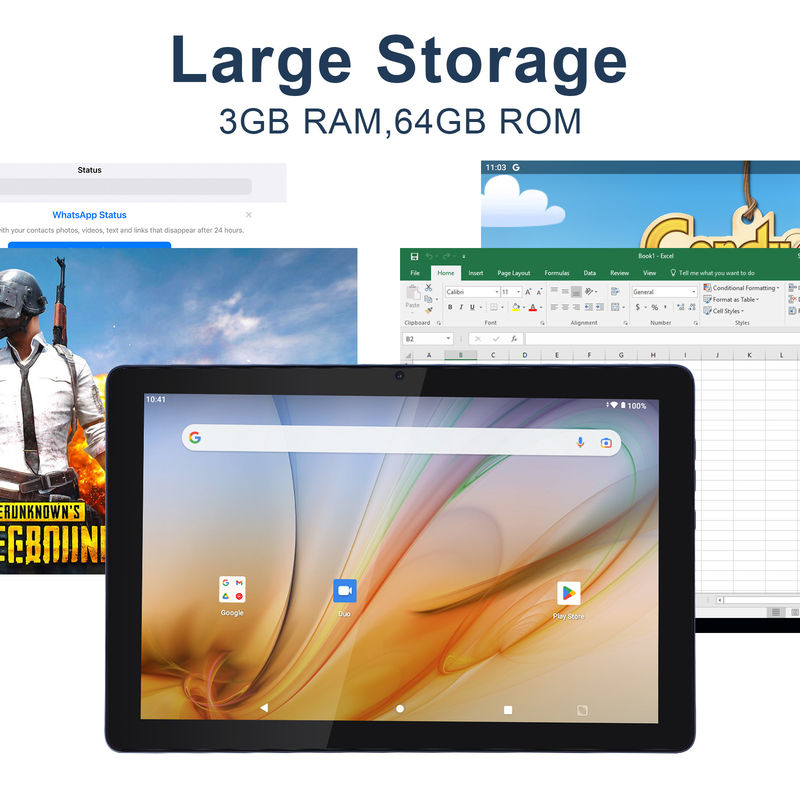 C 아이디어 학생용 교육용 태블릿 안드로이드 12 태블릿 10인치 구글 플레이 64GB 롬 3GB 램 128GB
