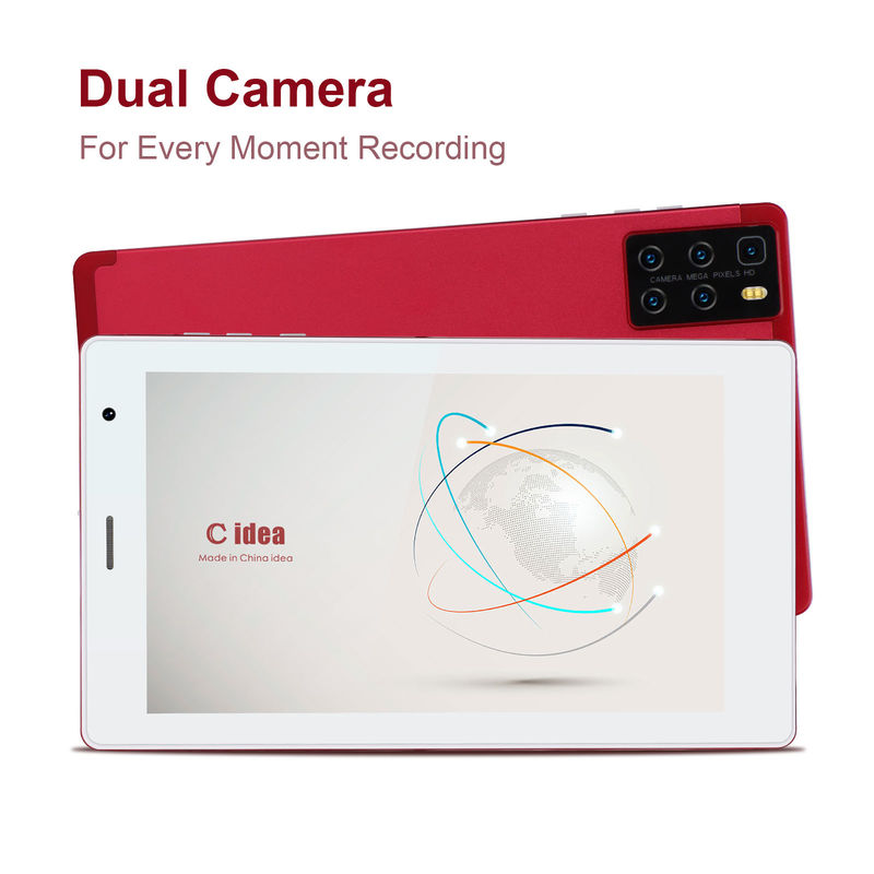 C Idea Android Tablet For Learners 7 인치 쿼드 코어 프로세서 ROM 32GB 확장 듀얼 카메라 CM520 (붉은)