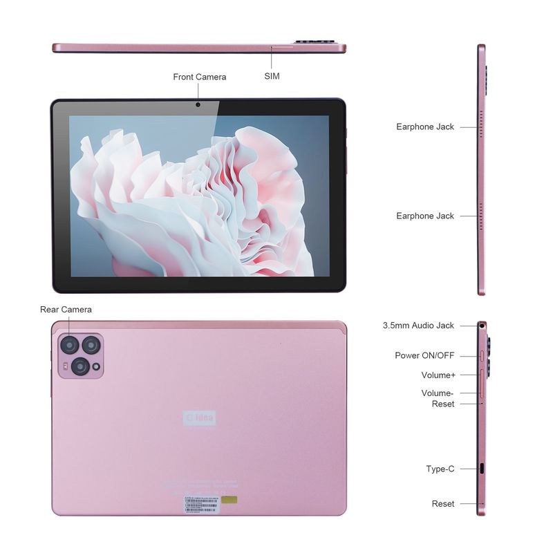 C 아이디어 8GB RAM 10인치 태블릿 PC 256GB ROM TF 256GB 확장 가능 1280×800 IPS 화면 10000mAh 배터리 CM 8000플러스