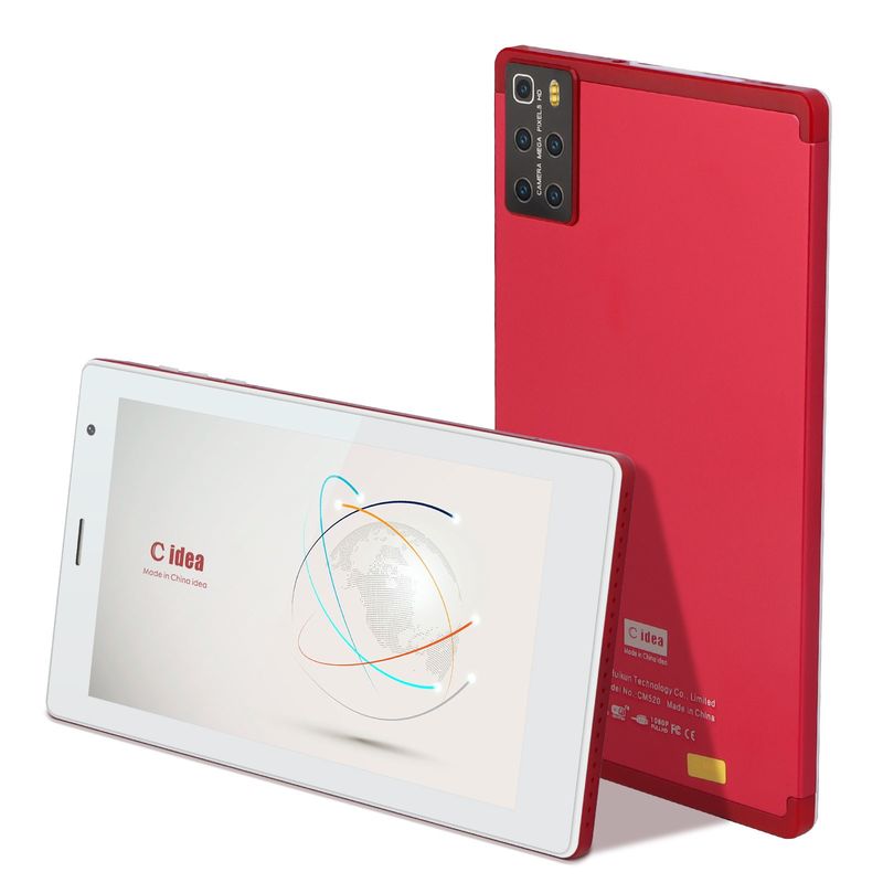 C 아이디어 휴대용 및 편리한 사용 7인치 터치 스크린 태블릿 고해상도 디스플레이 CM520 (붉은)