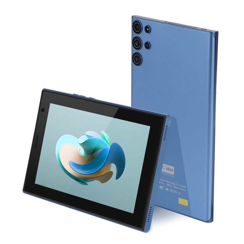 C 아이디어 스마트 태블릿 PC 7 케이스 6GB+128GB 확장 가능한 512GB 저장 장치 듀얼 5MP+8MP 카메라 CM522 (파란색)