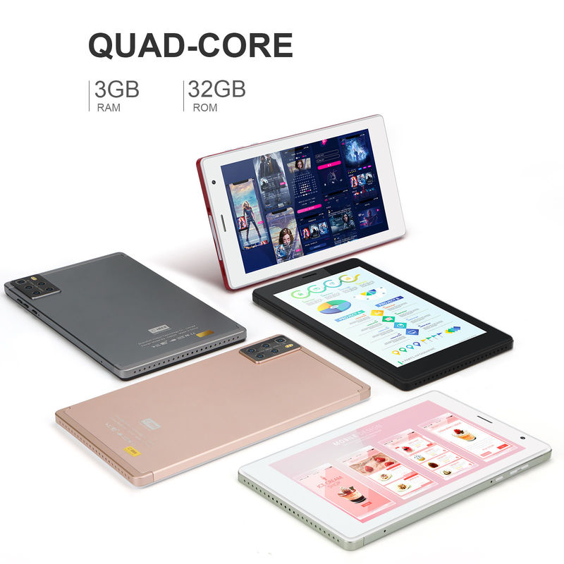 C 아이디어 7인치 태블릿 PC 1024x600 IPS 디스플레이 터치 스크린 3GB ROM+32GB RAM 쿼드 코어 프로세서 반응형 CM520