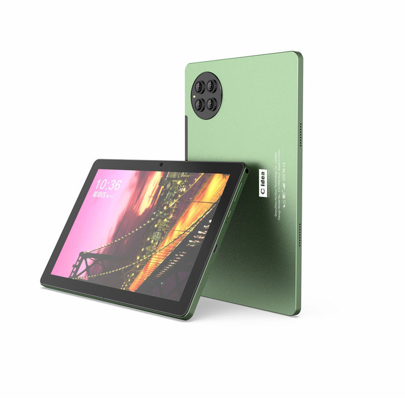 C 아이디어 안드로이드 태블릿 녹색 10인치 8MP + 13MP 카메라 8GB RAM 성인 게임 태블릿 CM7800
