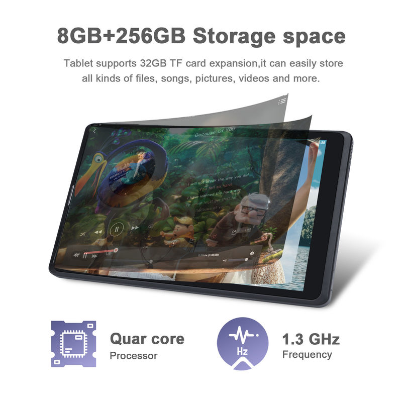 C 아이디어 성인 블랙 안드로이드 8인치 태블릿 PC CM835 MTK 칩 256GB 대형 저장 장치 GPS 지원