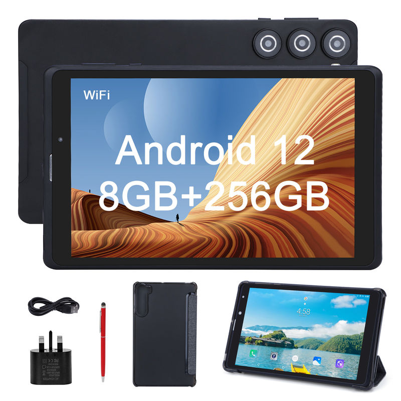 C 아이디어 성인 블랙 안드로이드 8인치 태블릿 PC CM835 MTK 칩 256GB 대형 저장 장치 GPS 지원