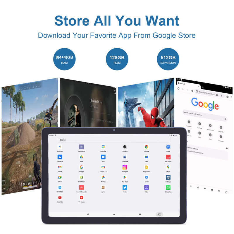 C 아이디어 10.1인치 안드로이드 12 태블릿 8GB 램 128GB 롬 모델 CM1200