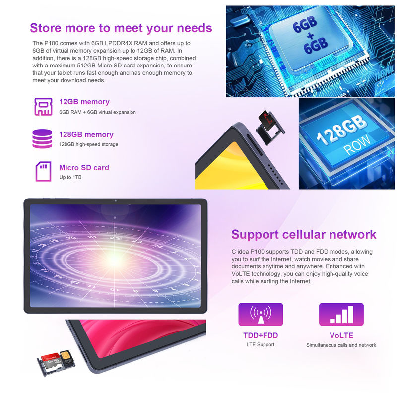 C 아이디어 10.95인치 안드로이드 13 태블릿 12GB 램 128GB 롬 모델 CM100