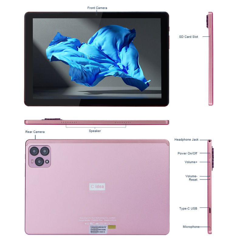 C 아이디어 10인치 안드로이드 12 태블릿 8GB 램 256GB 롬 모델 CM8000PLUS 핑크