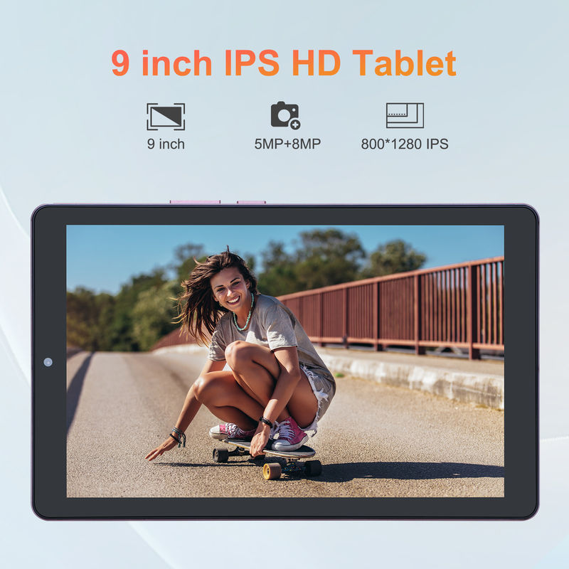 C 아이디어 9인치 안드로이드 12 태블릿 8GB 램 512GB 롬 5MP+8MP 듀얼 카메라 와이파이 태블릿 SIM CM915 (핑크)