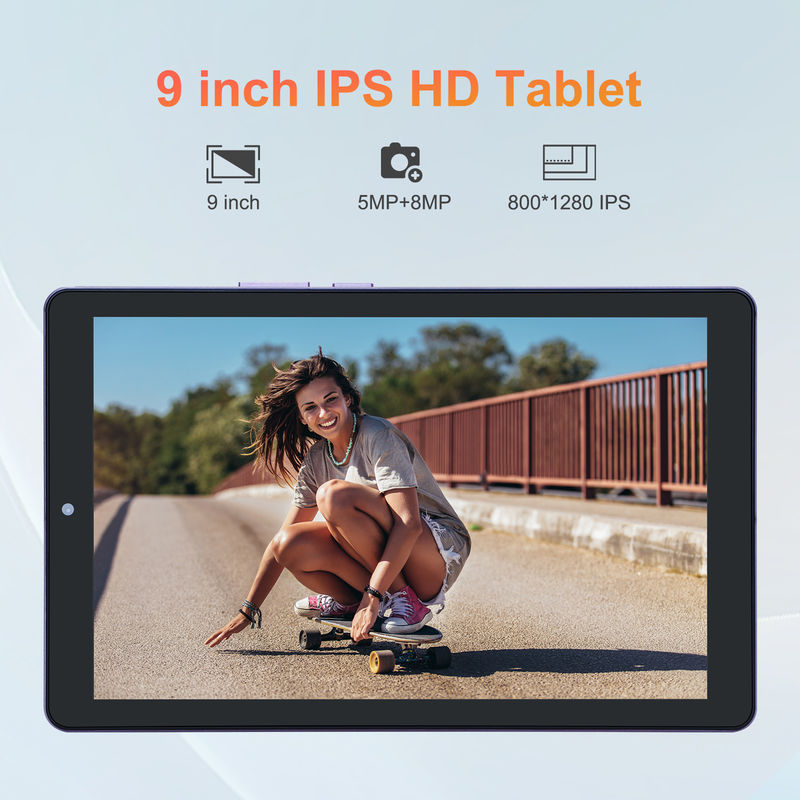 C 아이디어 9인치 안드로이드 12 태블릿 8GB 램 512GB 롬 5MP+8MP 듀얼 카메라 와이파이 태블릿 SIM CM915 (포르풀)