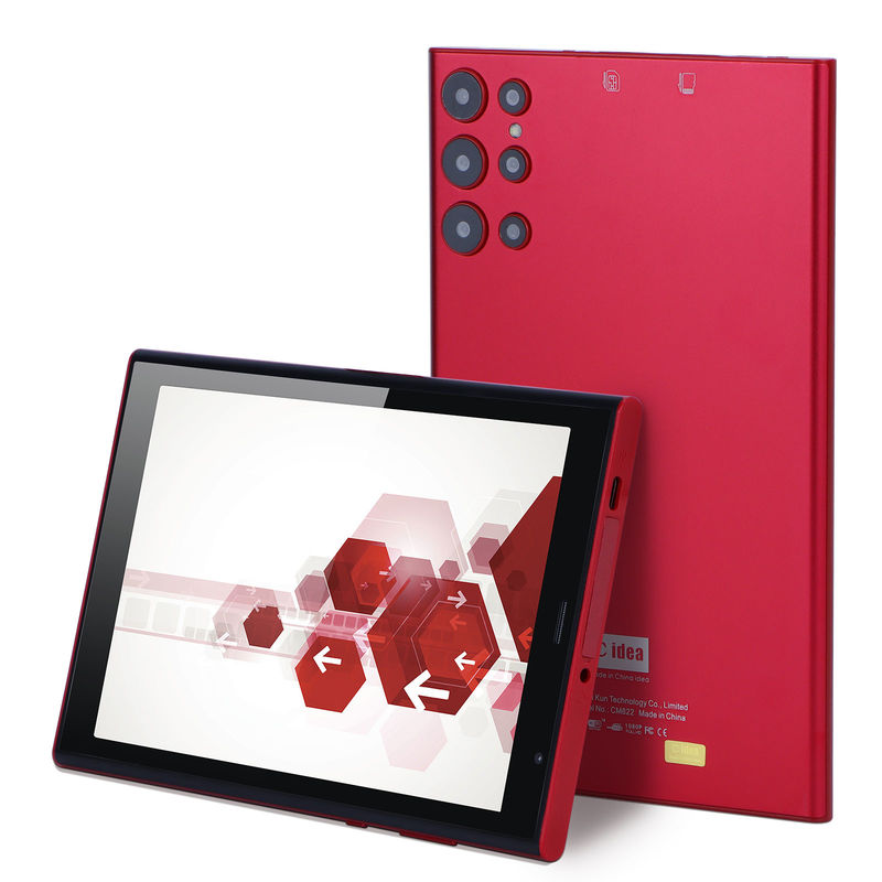 C 아이디어 8인치 안드로이드 태블릿 PC 8GB 램 512GB 롬 쿼드 코어 800*1280 HD 태블릿 WIFI/SIM 카드 CM822 (붉은)