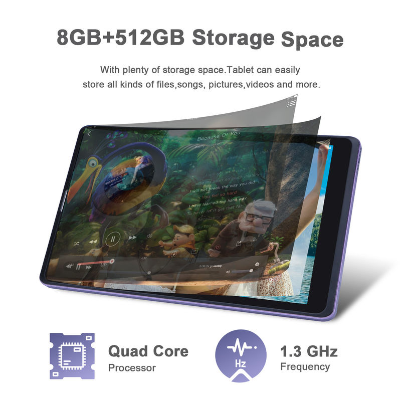 C 아이디어 8인치 안드로이드 태블릿 PC 제조사 안드로이드 12 쿼드 코어 8GB+512GB 스토리지 IPS HD 디스플레이 CM835 ((포르풀)