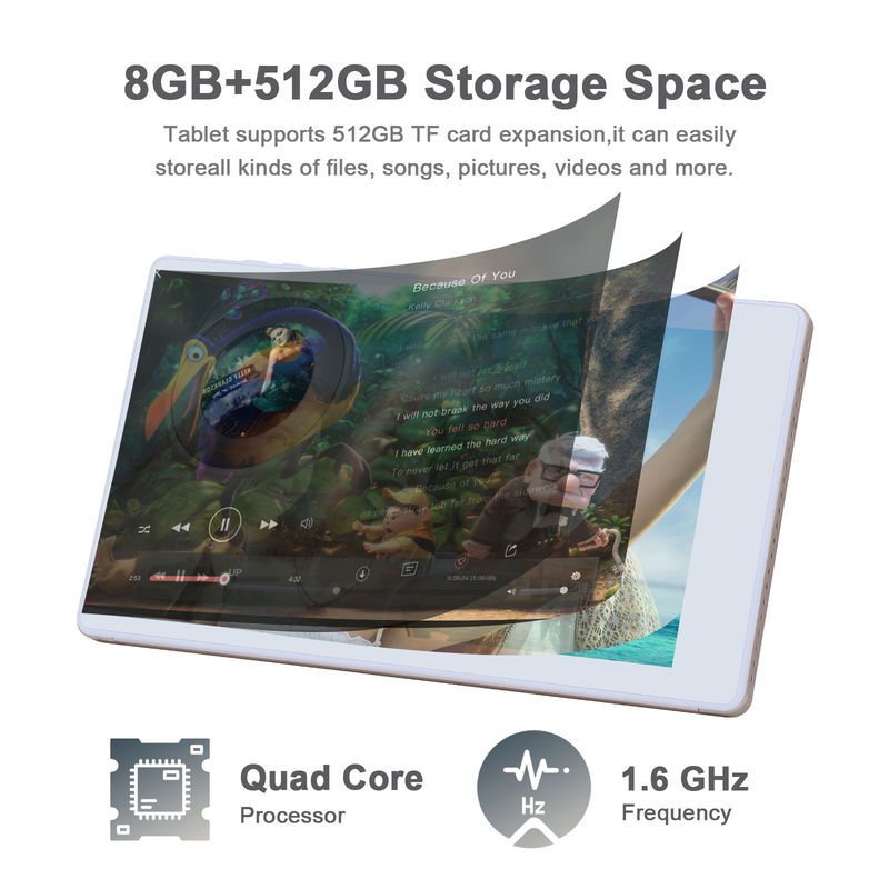 C 아이디어 7인치 안드로이드 스마트 태블릿 8+512GB 쿼드 코어 와이파이 태블릿 HD 터치 스크린 CM513 ((금)