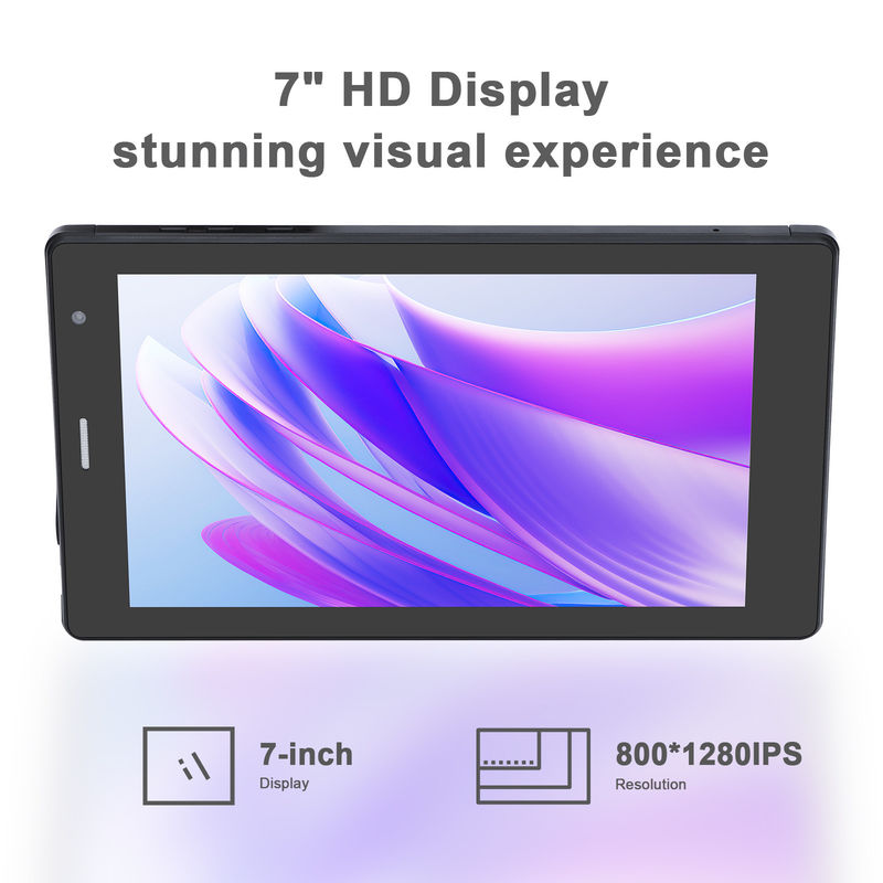 C 아이디어 7인치 안드로이드 스마트 태블릿 8+512GB 쿼드 코어 와이파이 태블릿 HD 터치 스크린 CM513 (검은)