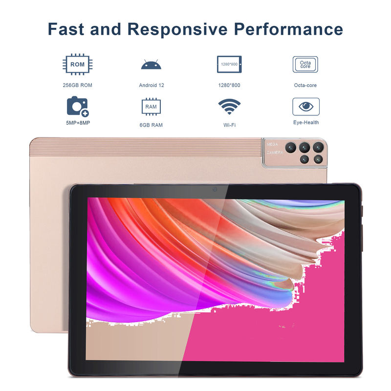 C 아이디어 10인치 태블릿 PC 안드로이드 12 태블릿 6GB 램 256GB 롬 6000mAh 배터리 IPS HD 터치 스크린 CM7000PLUS