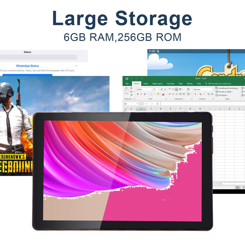 C 아이디어 10인치 태블릿 PC 안드로이드 12 태블릿 6GB 램 256GB 롬 6000mAh 배터리 IPS HD 터치 스크린 CM7000PLUS
