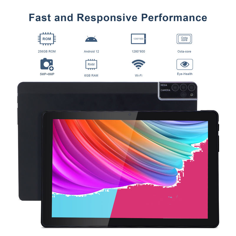 C 아이디어 800x1280 IPS 10 인치 태블릿 PC 케이스 256GB ROM 쿼드 코어 듀얼 5MP+8MP 카메라 HD IPS 디스플레이 CM7000 블랙
