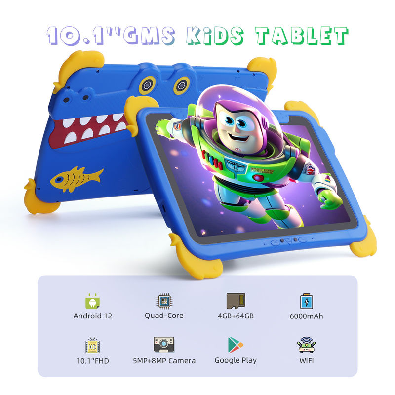 아이디아 키즈 탭 10.1인치 안드로이드 12 태블릿 아이용 4GB 램 64GB 롬 눈 보호 터치 스크린 P1150
