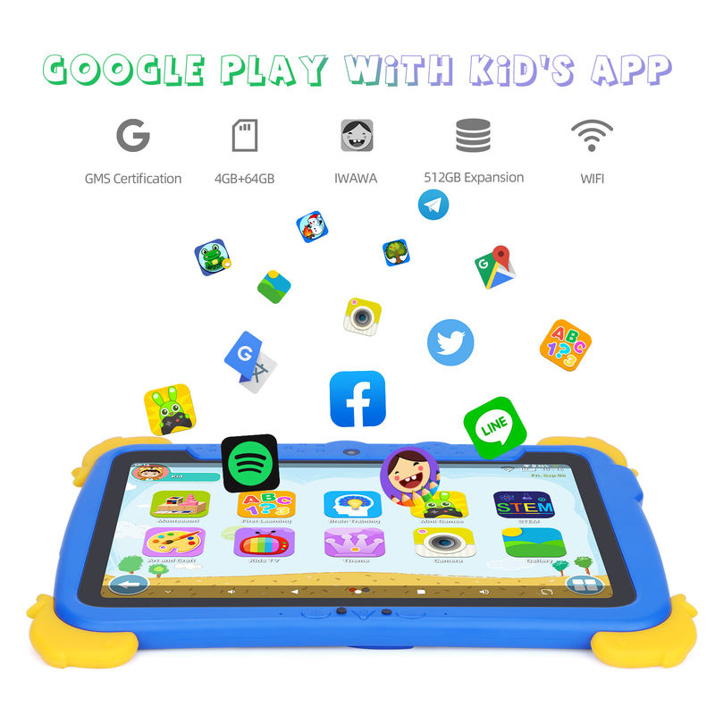 아이디아 키즈 탭 10.1인치 안드로이드 12 태블릿 아이용 4GB 램 64GB 롬 눈 보호 터치 스크린 P1150