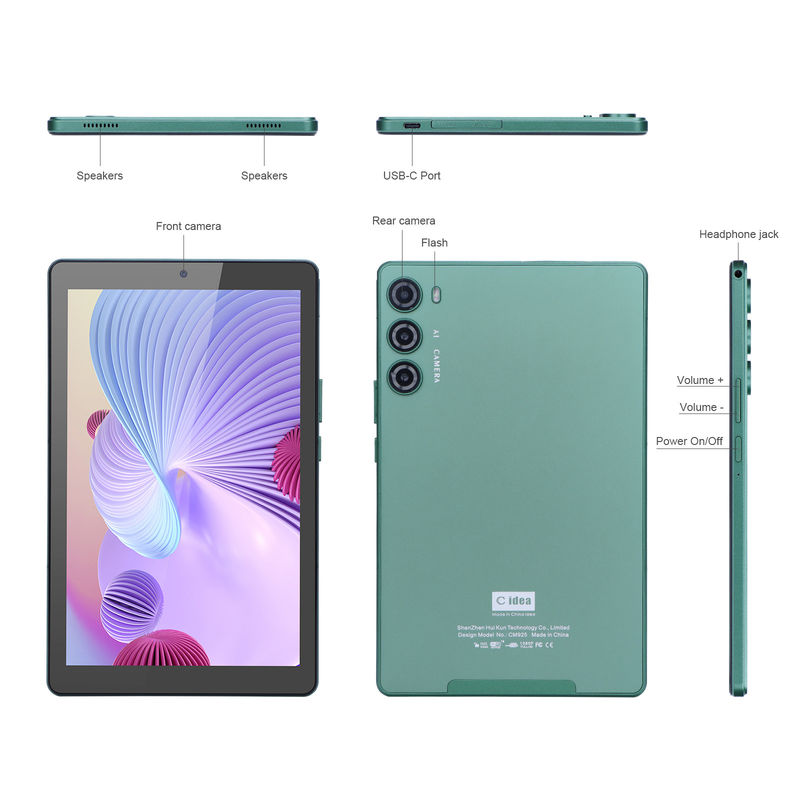 C 아이디어 안드로이드 12 태블릿 9인치 태블릿 PC 256GB 메모리 800x1280 IPS 화면 쿼드 코어 CPU 듀얼 심 CM925