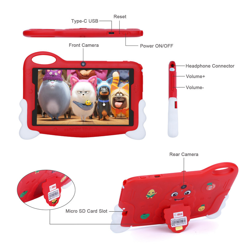 아이디아 7인치 안드로이드 13 태블릿 아이용 앱 학생용 교육 태블릿 CM90