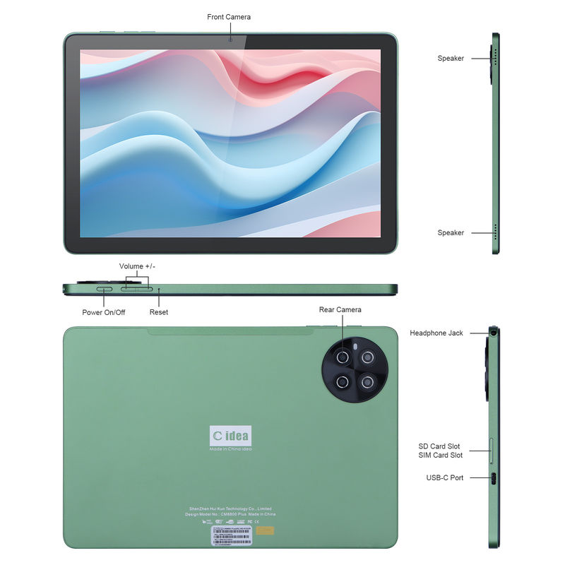 C 아이디어 10.1 인치 8GB RAM 512GB ROM 와이파이 스마트 태블릿 PC SIM 지원 CM8800 플러스