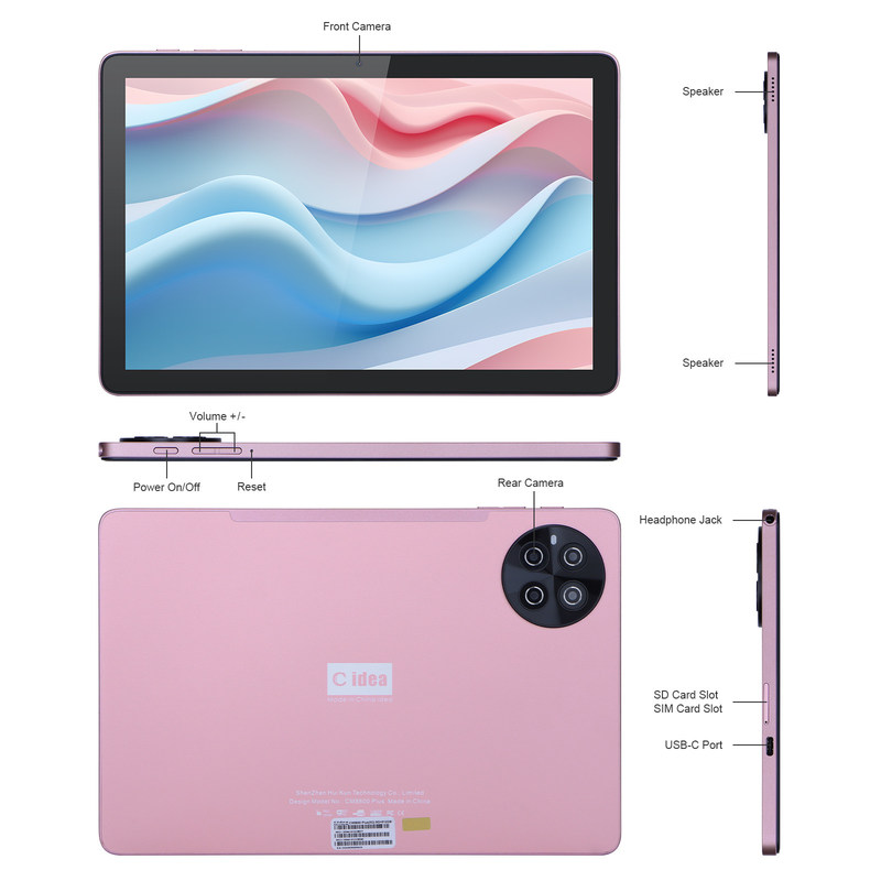 C 아이디어 10.1인치 안드로이드 와이파이 터치 스크린 태블릿 PC 5G LET 키보드 CM8800플러스