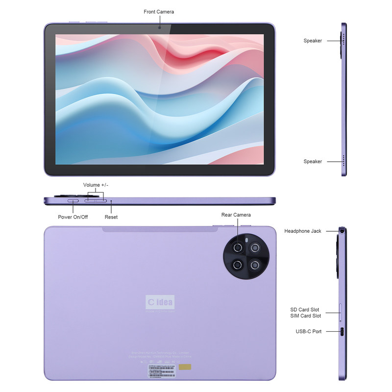 C 아이디어 8GB RAM 512GB ROM 스마트 태블릿 PC 키보드와 마우스 CM8800 플러스