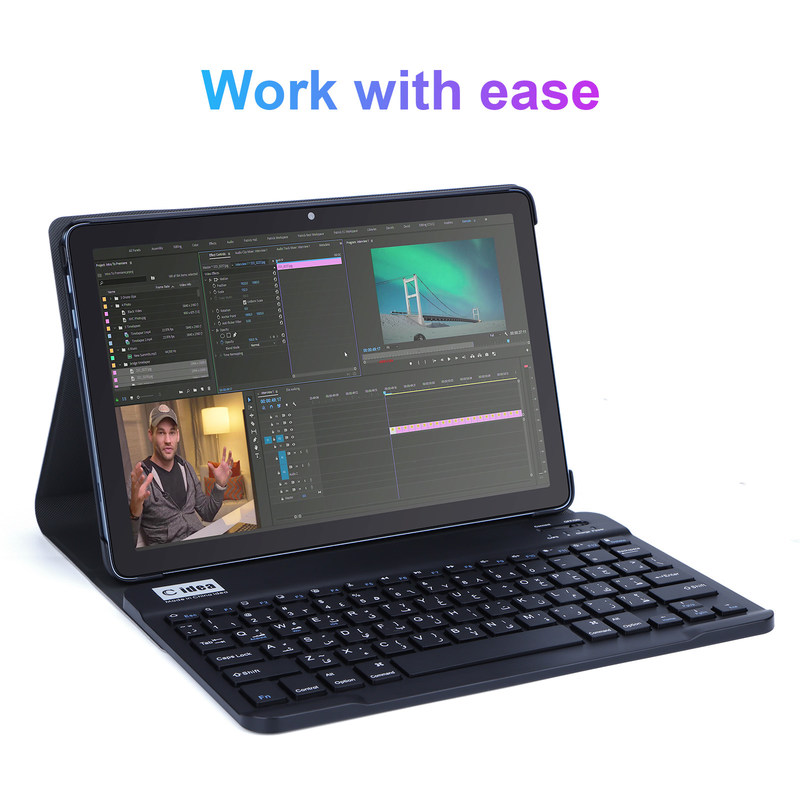 C 아이디어 안드로이드 태블릿 WIFI 5G 태블릿 10.1 인치 듀얼 카메라 8GB 램 512GB 키보드 마우스와 함께 학생용 SIM 지원