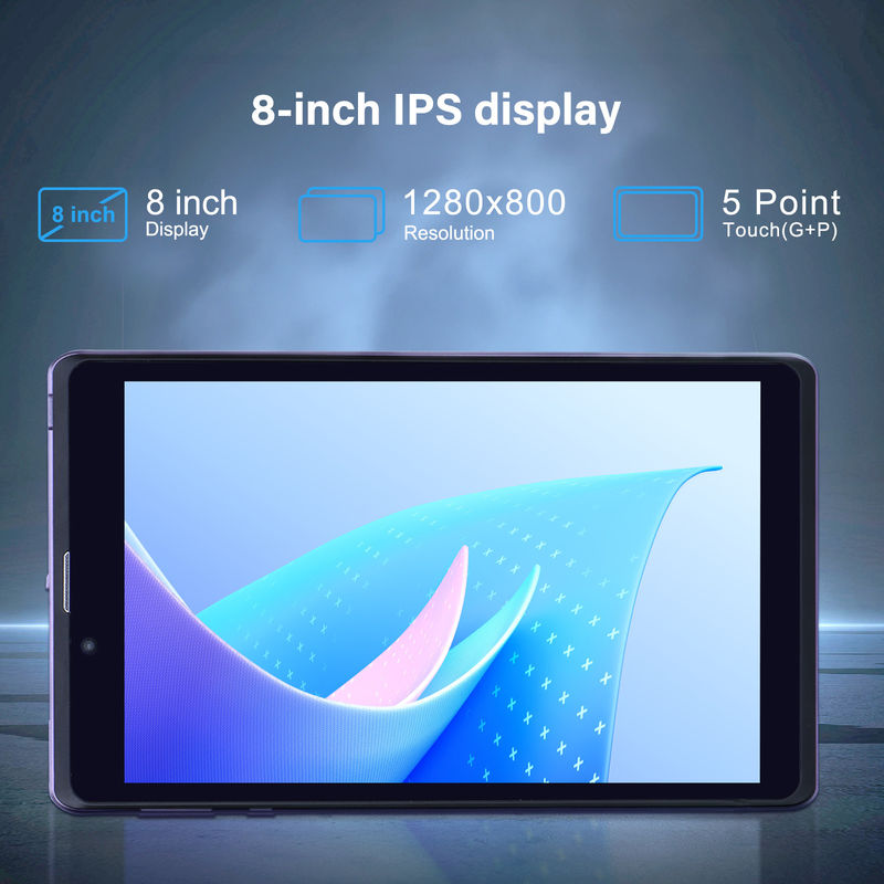 C 아이디어 휴대용 8 안드로이드 태블릿 PC 8GB 램 512 GB 안드로이드 12 태블릿 IPS HD 디스플레이 쿼드 코어 CM818 보라색