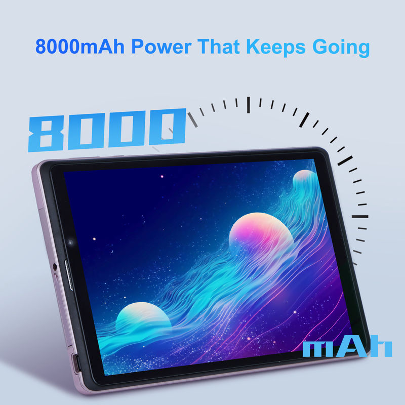 C 아이디어 8인치 안드로이드 12 태블릿 8000mAh 배터리 5+8MP 카메라 8GB 램 512GB 롬 교육 학습 CM818-핑크