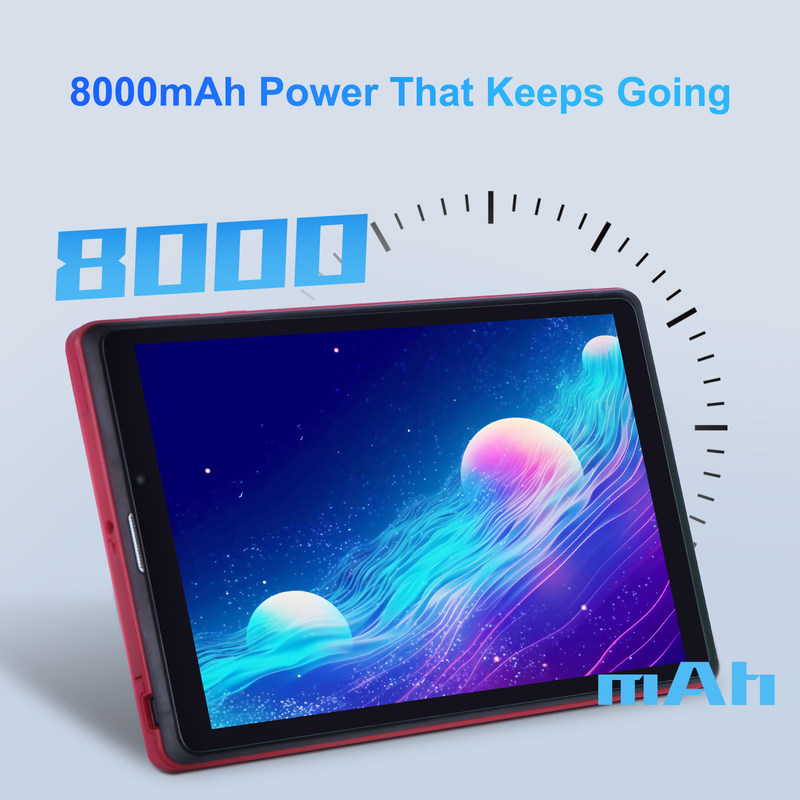 C 아이디어 8인치 안드로이드 12 태블릿 8GB 램 512GB 롬 8000mAh 배터리 5+8MP 학생용 카메라