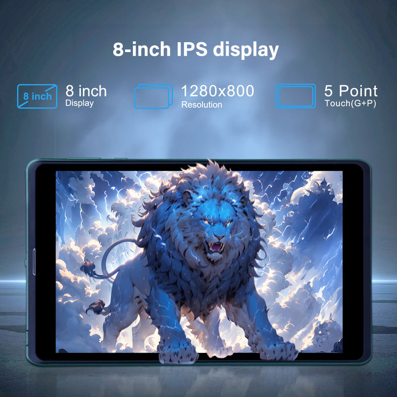 C 아이디어 휴대용 8인치 안드로이드 태블릿 PC 안드로이드 12 쿼드 코어 CPU 8GB 램 512GB 스토리지 IPS HD 디스플레이 CM818-녹색