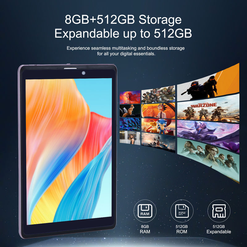 C 아이디어 8인치 안드로이드 12 태블릿 8000mAh 배터리 5MP+8MP 카메라 8GB 램 512GB 롬 교육 학습용 CM818-핑크