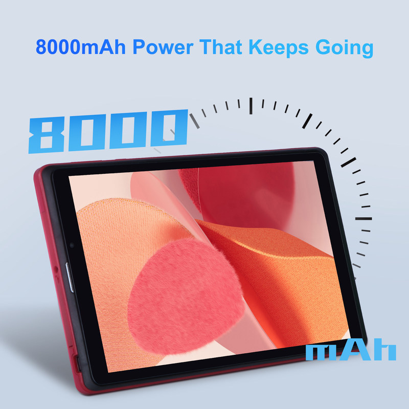 C 아이디어 8인치 안드로이드 12 태블릿 8GB 램 512GB 롬 8000mAh 배터리 5+8MP 10대용 카메라