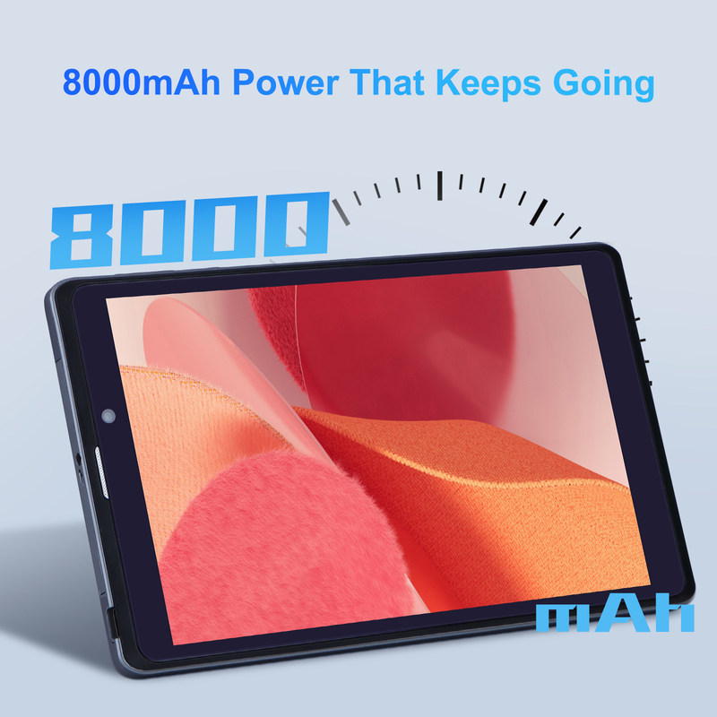 C 아이디어 안드로이드 태블릿 PC 듀얼 카메라 8인치 1280x800 IPS HD 디스플레이 십대용 안드로이드 12 태블릿 CM818 회색