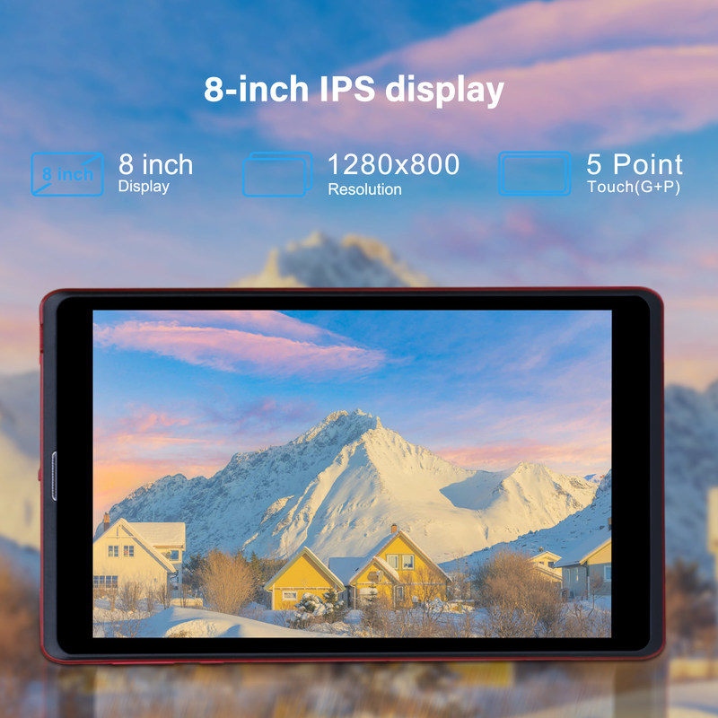 C 아이디어 8인치 안드로이드 12 태블릿 8GB 램 512GB 롬 8000mAh 배터리 5+8MP 학생용 카메라