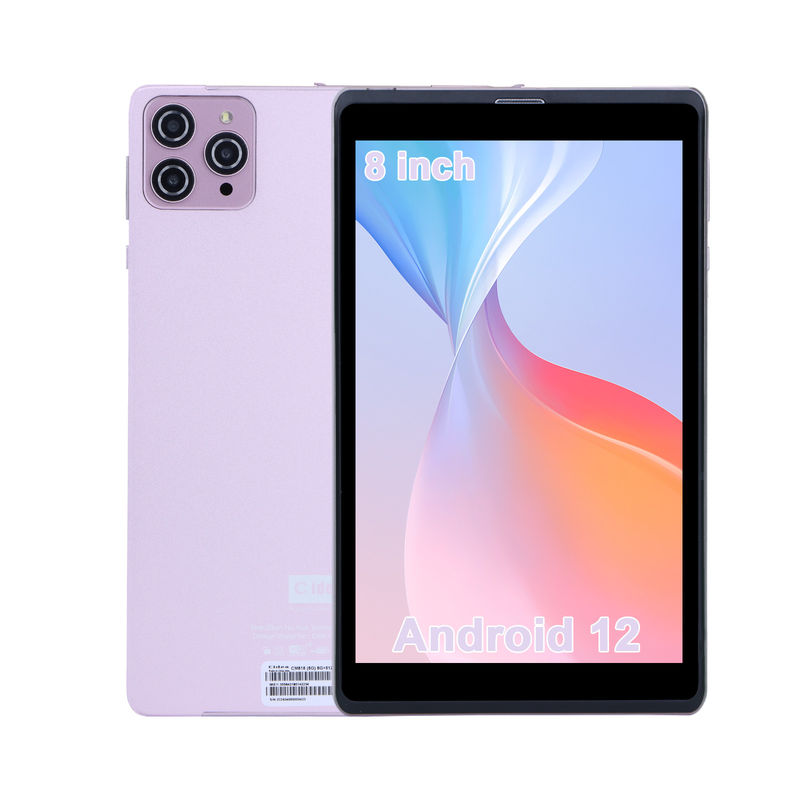 C 아이디어 8인치 안드로이드 12 태블릿 8000mAh 배터리 5+8MP 카메라 8GB 램 512GB 롬 교육 학습 CM818-핑크