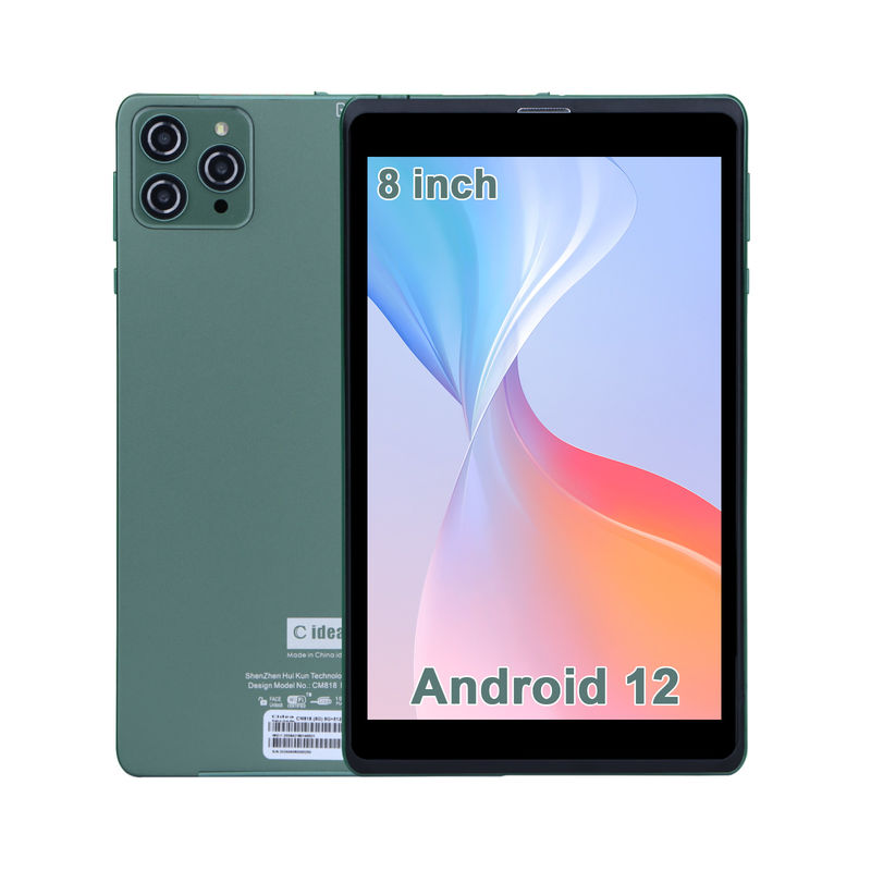 C 아이디어 8인치 안드로이드 태블릿 PC 안드로이드 12 운영 체제 쿼드 코어 CPU 8GB 램 512GB 스토리지 IPS HD 디스플레이 CM818-녹색