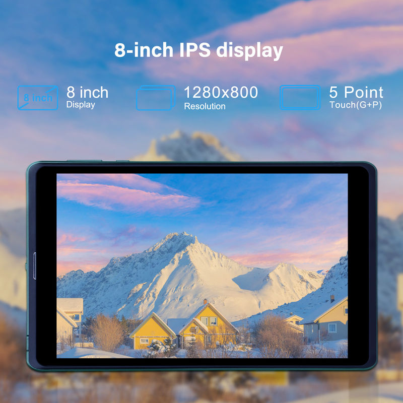 C 아이디어 8인치 안드로이드 태블릿 PC 안드로이드 12 운영 체제 쿼드 코어 CPU 8GB 램 512GB 스토리지 IPS HD 디스플레이 CM818-녹색