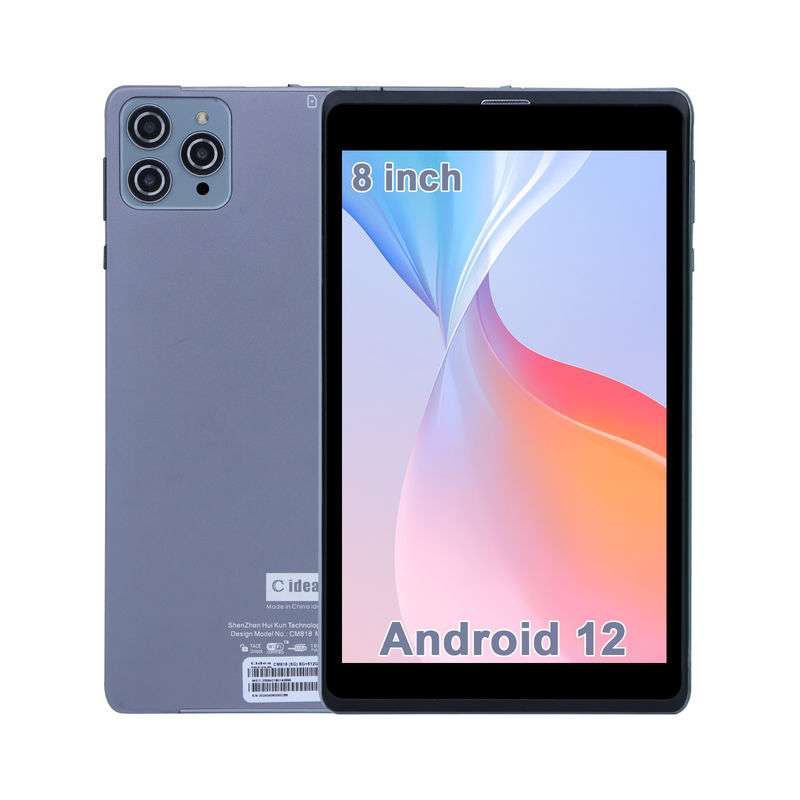 C 아이디어 안드로이드 태블릿 PC 듀얼 카메라 8인치 1280x800 IPS HD 디스플레이 학생용 안드로이드 12 태블릿 CM818 회색