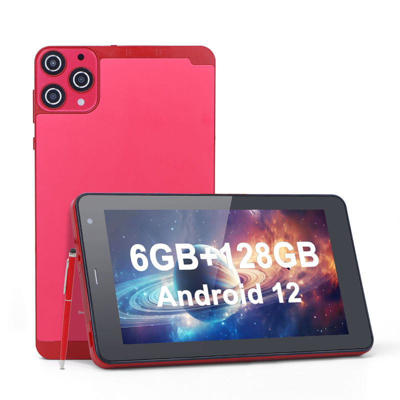 C 아이디어 와이파이 5G 태블릿 7인치 태블릿 6+128GB 쿼드 코어 터치 스크린 교육용 CM515 (붉은)