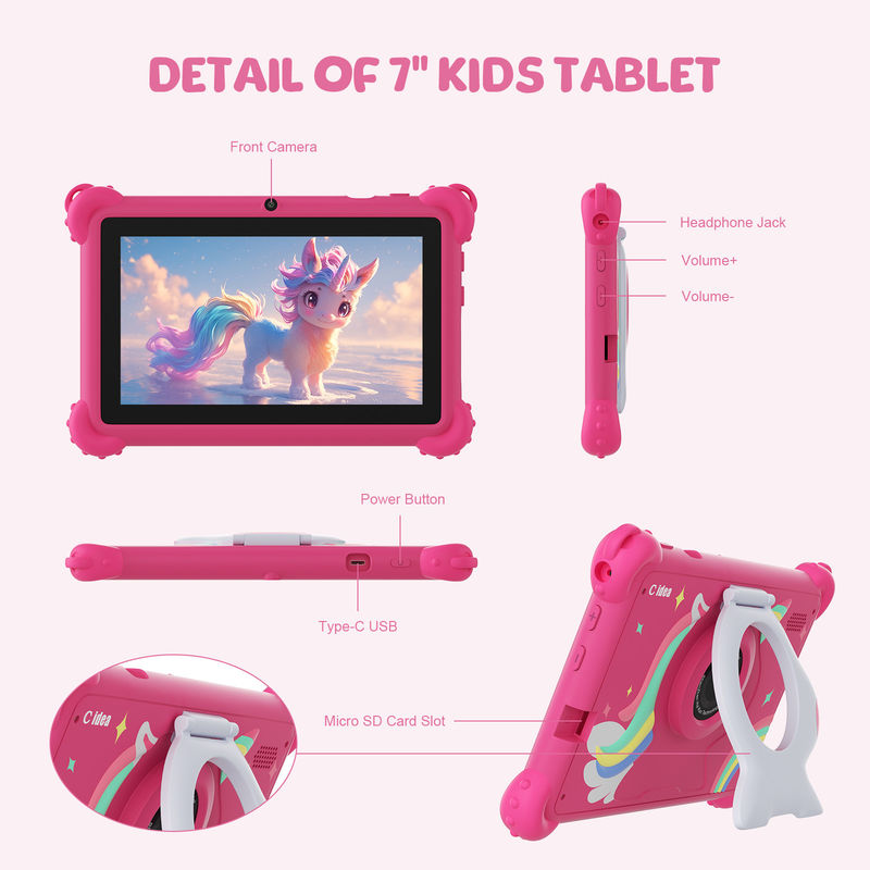 C 아이디어 7인치 안드로이드 스마트 태블릿 PC For Child with Expand 512GB kids APP CM88