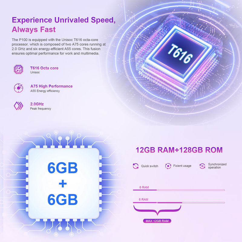 C 아이디어 안드로이드 13 듀얼 카메라 5MP+13MP 1200*2000 2K 화면 11인치 태블릿 PC P100