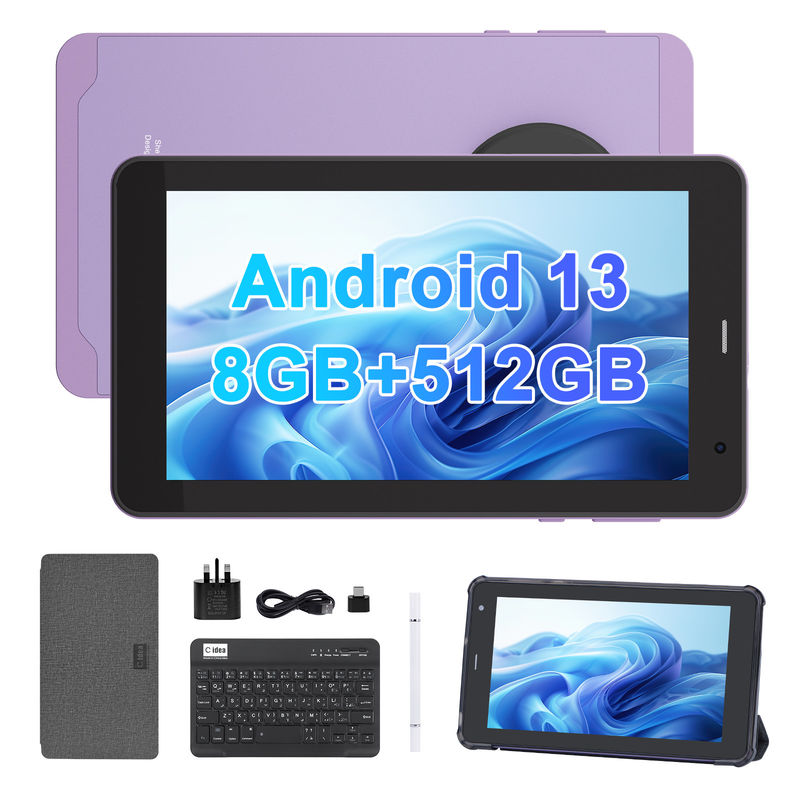 C 아이디어 안드로이드 13 6000mAh 7인치 태블릿 펜 CM518 프로 보라색과 교육 태블릿 PC