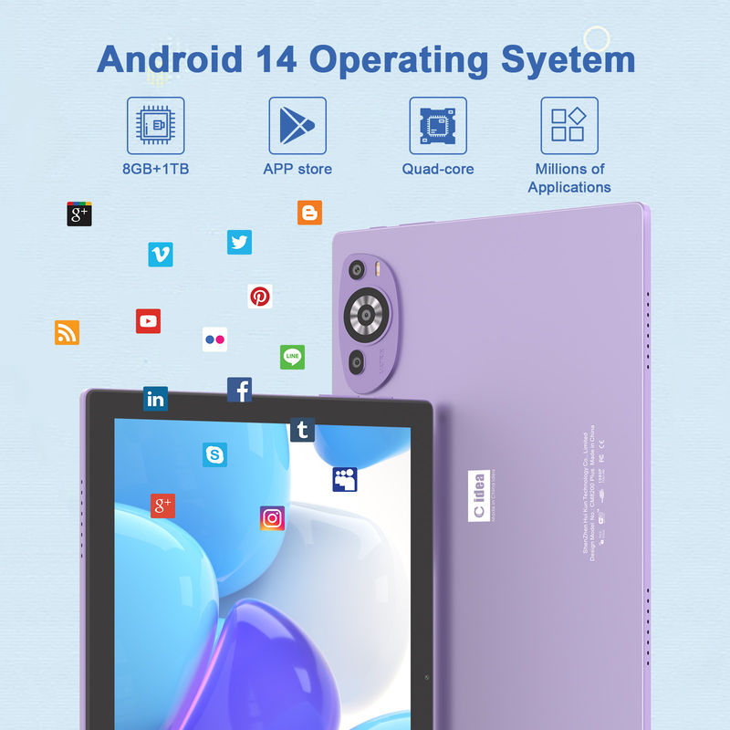 C 아이디어 안드로이드 14 탭 512GB 학생용 교육용 태블릿 키보드 Cm8200플러스 보라색