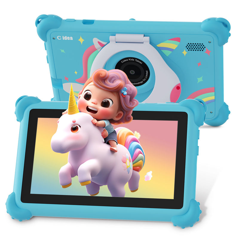 최신 태블릿 C 아이디어 4+32GB 안드로이드 13 태블릿 키드스패드 교육 APP CM91 파란색