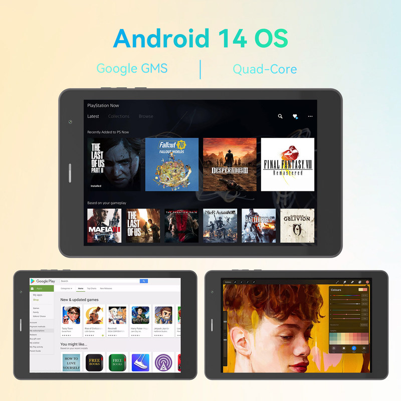 C 아이디어 ODM 8인치 8+512gb 8000mah 5+8MP 듀얼 카메라 안드로이드 태블릿 PC와 SIM 학생 CM828 블랙