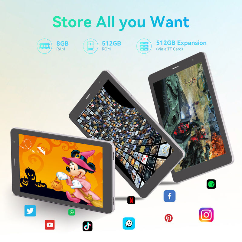 C 아이디어 ODM 8인치 512GB 장 배터리 듀얼 카메라 오크타 코어 프로세서 안드로이드 태블릿 PC Case For Students CM828 은