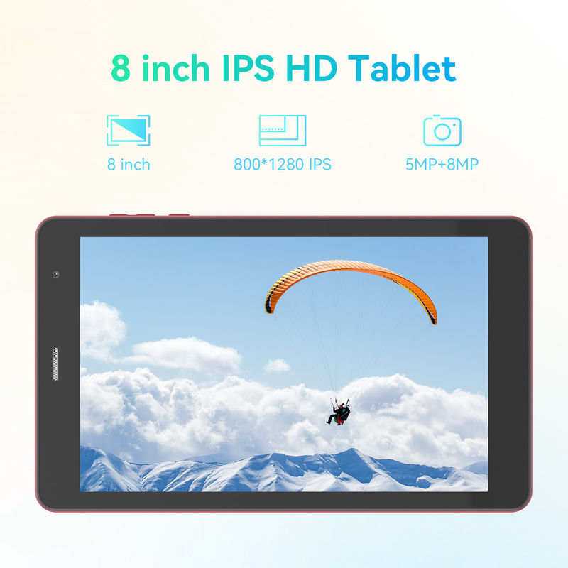 C 아이디어 공장 8인치 800*1280hd IPS 터치 스크린 8+512gb 8000mah 듀얼 카메라 안드로이드 태블릿 PC와 SIM 학생용 CM828 빨간색